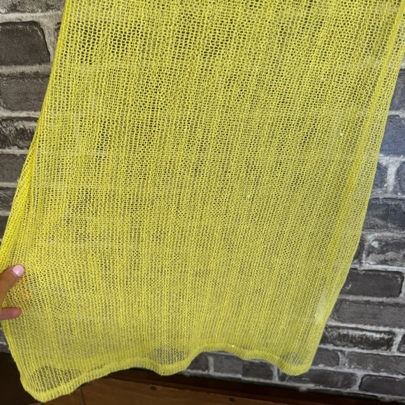 White Fox Boutique Over Him Mini Dress lemon yellow swimsuit cover up - Picture 6 of 10